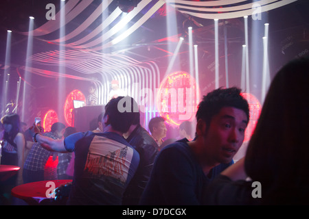 Une discothèque dans le centre de Hanoi Banque D'Images