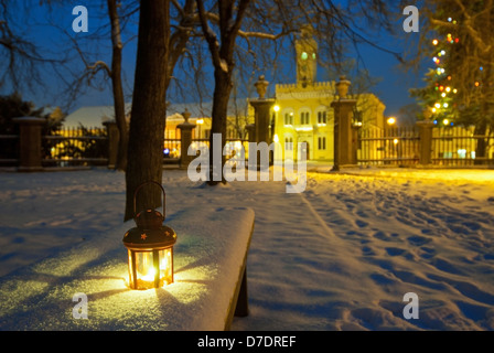 Lantern dans le parc, Ville de Postoloprty, République Tchèque Banque D'Images