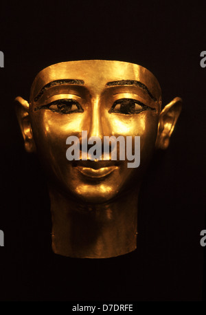 The gold mask of ancient pharaoh king Tutankhamen seen at the 