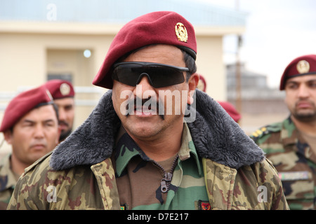 Zone ouest, commandant de l'unité de commandos afghans Banque D'Images