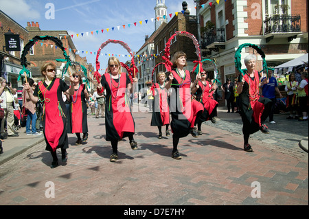 Morris Dancers Rochester Sweeps Festival 2013 Banque D'Images