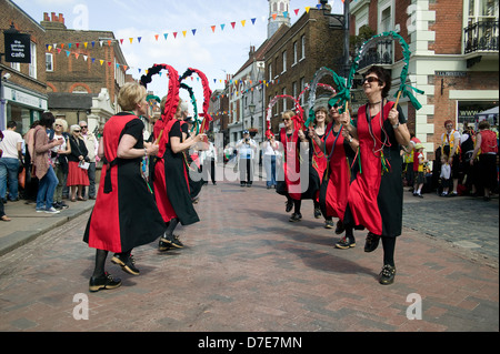 Morris Dancers Rochester Sweeps Festival 2013 Banque D'Images