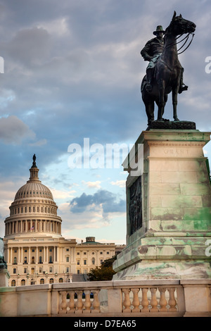 Nous Ulysse Grant Statue équestre Civil War Memorial Washington DC Capitol Hill Banque D'Images