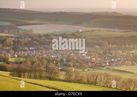 Le village de Kingston niché dans les South Downs près de Lewes dans l'East Sussex Banque D'Images