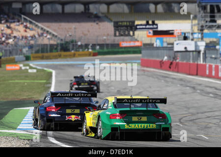 Mattias EkstrÃ¶m (SWE), Audi Sport Team ABT Sportsline conduit Mike Rockenfeller (GER), Audi Sport Team Phoenix - DTM 2013 - Deutsche Tourenwagen Masters 01 ronde à Hockenheimring Bade-wurtemberg - Munich, Allemagne, le dimanche 05. Mai 2013 Banque D'Images