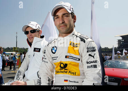 Motorsports / DTM : german touring cars Championship 2013, 1. Course à Hockenheim, # 21 Marco Wittmann (GER, BMW Team MTEK / BMW M3 DTM), # 22 Timo Glock (GER, BMW Team MTEK / BMW M3 DTM), Banque D'Images