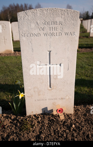 Le cimetière de guerre britannique, Bayeux, France Banque D'Images