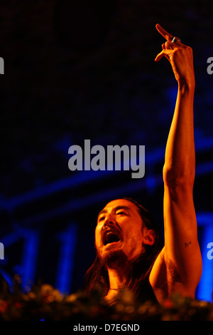 Test de top-20 : DJ Steve Aoki Banque D'Images