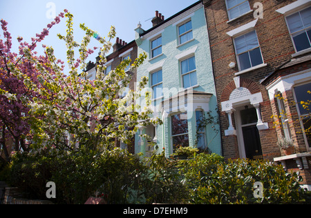 Maison mitoyenne à Clapham, Londres UK - Lambeth Banque D'Images
