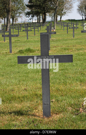 Cimetière militaire allemand WW1 Neuville St Vaast près d'Arras, France Banque D'Images