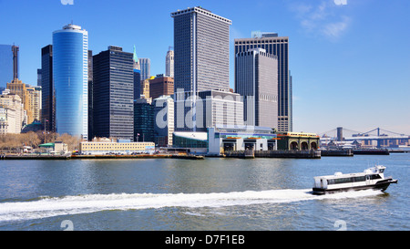 New York City skyline former le port. Banque D'Images