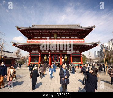 Le Temple Senso-ji à Asakusa, Tokyo, Japon. Banque D'Images