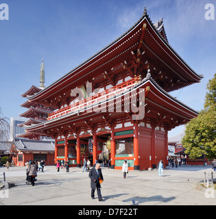 Le Temple Senso-ji à Asakusa, Tokyo, Japon. Banque D'Images