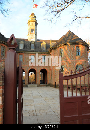 Capitol Williamsburg Virginia logés législature de colonie de Virginie,1705,premier capitol à Williamsburg Colonial Williamsburg, Banque D'Images