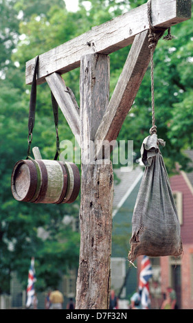 Whiskey et le stockage des aliments Colonial Williamsburg, Virginie whiskey, de l'alimentation, Banque D'Images