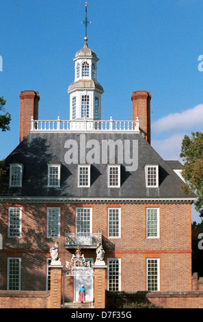 Palais du Gouverneur Williamsburg Virginia résidence officielle des gouverneurs royaux de la colonie de Virginie, Patrick Henry, Thomas Jefferson Banque D'Images