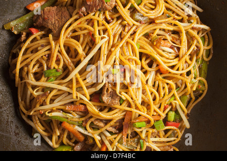 Nepali nouilles frites, chow chow Banque D'Images