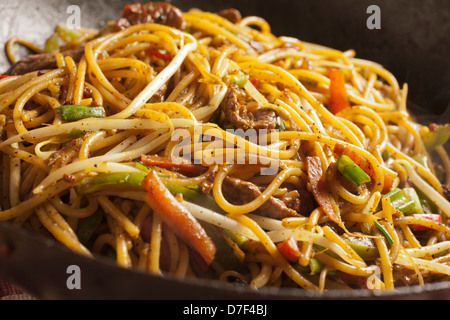 Nepali nouilles frites, chow chow Banque D'Images