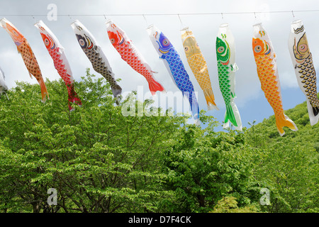 Carpes japonaises kite, décoration sur la Journée des enfants Banque D'Images