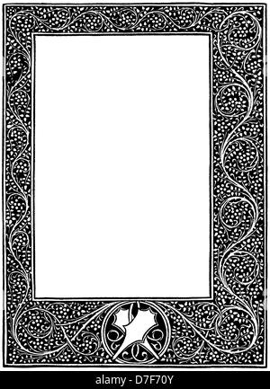 Décoration médiévale foliées (pleine page) Frontière (Erhart Ratdolt) Banque D'Images