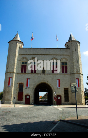 Kruispoort gatehouse, Brugge, Bruges, Flandre occidentale Belgique Banque D'Images