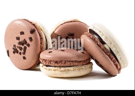 Colorés assortis macarons français Banque D'Images