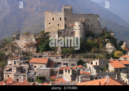 Italie Ligurie Gênes Castelvecchio di Rocca Barbena Banque D'Images