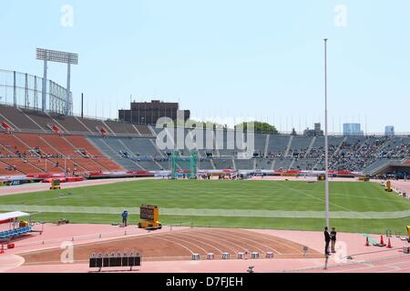 Tokyo, Japon. 5 mai 2013. Pôle de l'APD, le 5 mai 2013 - Athlétisme : SEIKO Golden Grand Prix à Tokyo, du 100 m femmes au Stade National, Tokyo, Japon. (Photo par AFLO SPORT/Alamy Live News) Banque D'Images