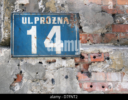 Édifice de la Jewish Ghetto de Varsovie à la rue Prozna près de Gzibovska Square Pologne Banque D'Images