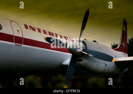 L'avion de passagers Lockheed Super Constellation ou Super Connie, Aircraft Collection Zweibrücken, Allemagne, Europe Banque D'Images