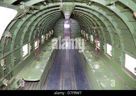 Vue intérieure d'un Douglas DC-3 C-47 Dakota, jordaniens, airforce 1935 Collection d'aéronefs, Zweibrücken, Allemagne, Europe Banque D'Images