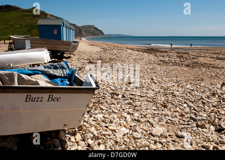 La plage, Charmouth, Dorset, England, UK Banque D'Images