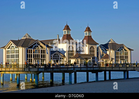 Allemagne, Bavière, île de Rügen, Sellin, pont sur la mer, la mer Baltique Banque D'Images