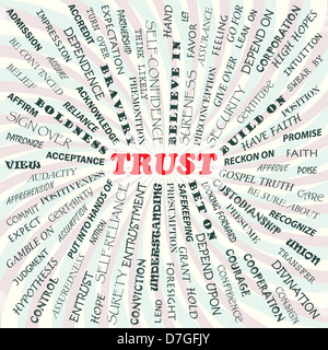 Illustration du concept de confiance. Banque D'Images