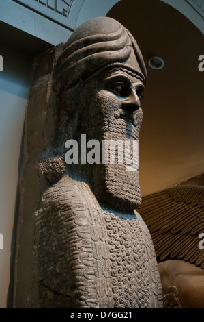 Lamassu sculpture, British Museum, Londres, Royaume-Uni Banque D'Images