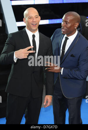 VIN DIESEL & Tyrese Gibson FAST & Furious 6. Première mondiale de Leicester Square London England UK 07 Mai 2013 Banque D'Images