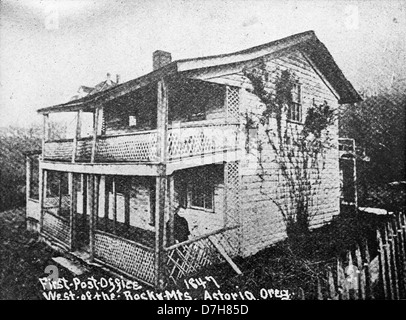 Premier bureau de poste à l'ouest des montagnes Rocheuses, à l'Astoria, Oregon Banque D'Images