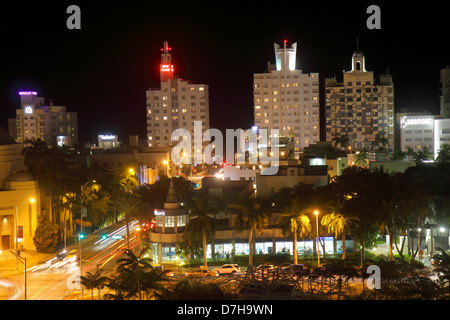 Miami Beach Florida,17th Street,New World Center,New World Symphony,America’s Orchestra Academy,Frank Gehry,Upper Terrace,vue,Collins Avenue,hôtels, Banque D'Images