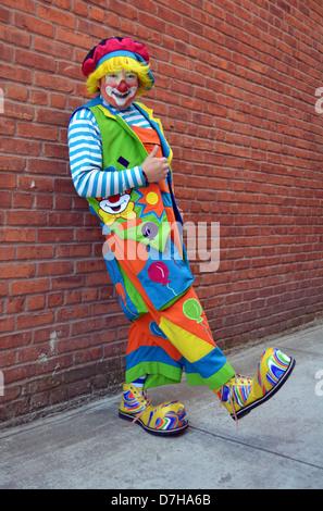 Jose, un mexicain-américain clown photographié à Woodside, Queens, New York Banque D'Images