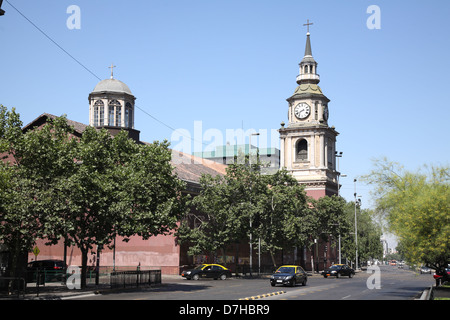 Chili Santiago du Chili l'Iglesia y Convento de San Francisco Church Avenida Libertador Bernardo Avenida Alameda Banque D'Images