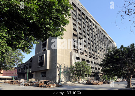 L'Egypte, Le Caire. L'holocauste hors siège de l'ancien Parti démocratique national l'ancien chef du parti néo-démocrate de Hosni Moubarak Banque D'Images