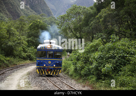 Pérou Anden Vallée de l'Urubamba Peru Rail train Banque D'Images