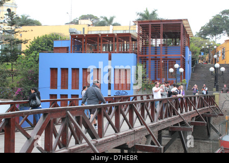 Pérou Lima Barranco Puente de los Suspiros pont des soupirs Banque D'Images