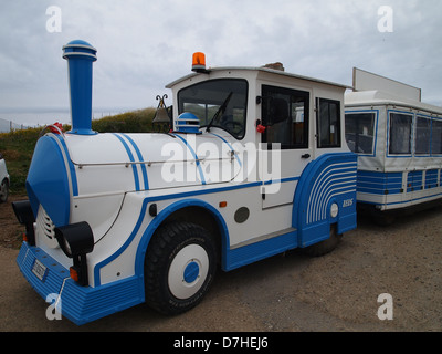 Interestin train touristique à tharros sur Sardaigne, île Banque D'Images