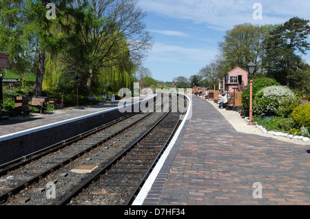 Arley Station dans le Worcestershire sur l'itinéraire de la Severn Valley Railway qui transporte les locomotives à vapeur Banque D'Images