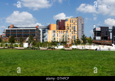 Le nouvellement ouvert Eastside City Park près de Millenium Point dans Birmingham Banque D'Images