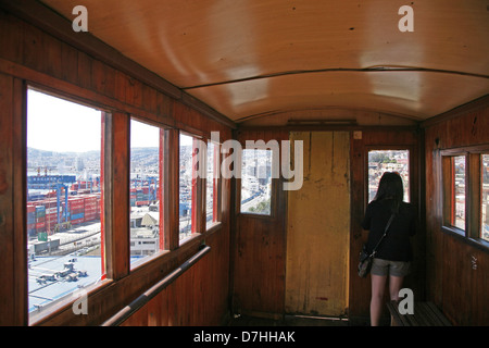 Chili Valparaiso Cerro Artilleria Ascensor Artilleria Banque D'Images