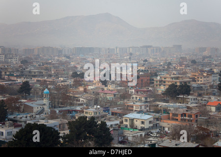 Vue sur la ville de Kaboul, Afghanistan. Banque D'Images