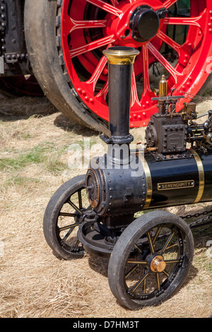 Moteur de traction à vapeur miniature Banque D'Images