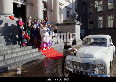 Mariage à l'hôtel de ville à Dordrecht, Pays-Bas Banque D'Images